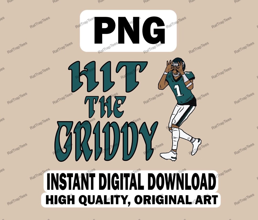 Jalen Hurts hit the Griddy PNG File 3 Variations, High Quality, Digital