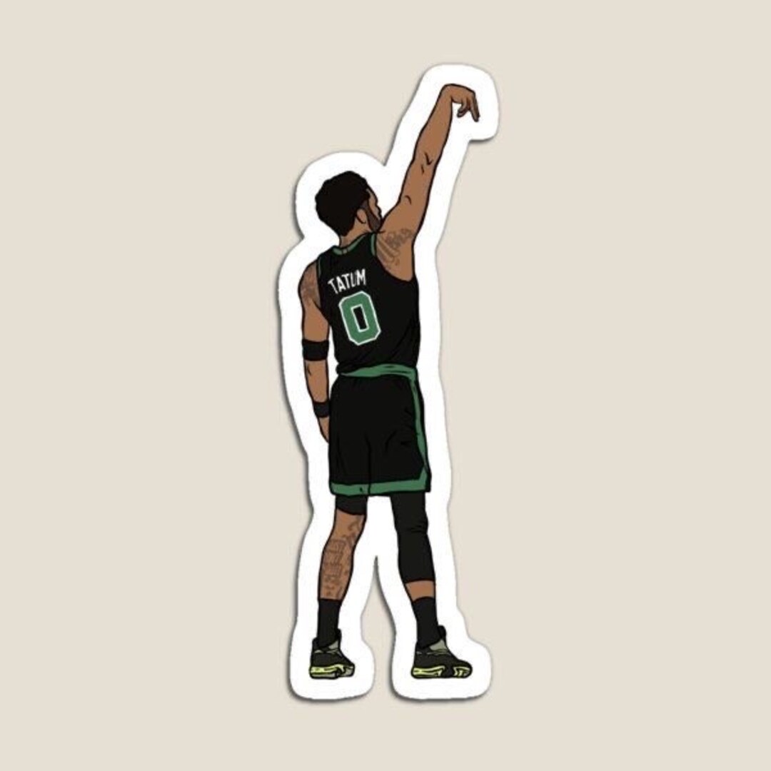 Jayson Tatum Holds the Release Glossy Sticker 3, Water Resistant Laptop ...