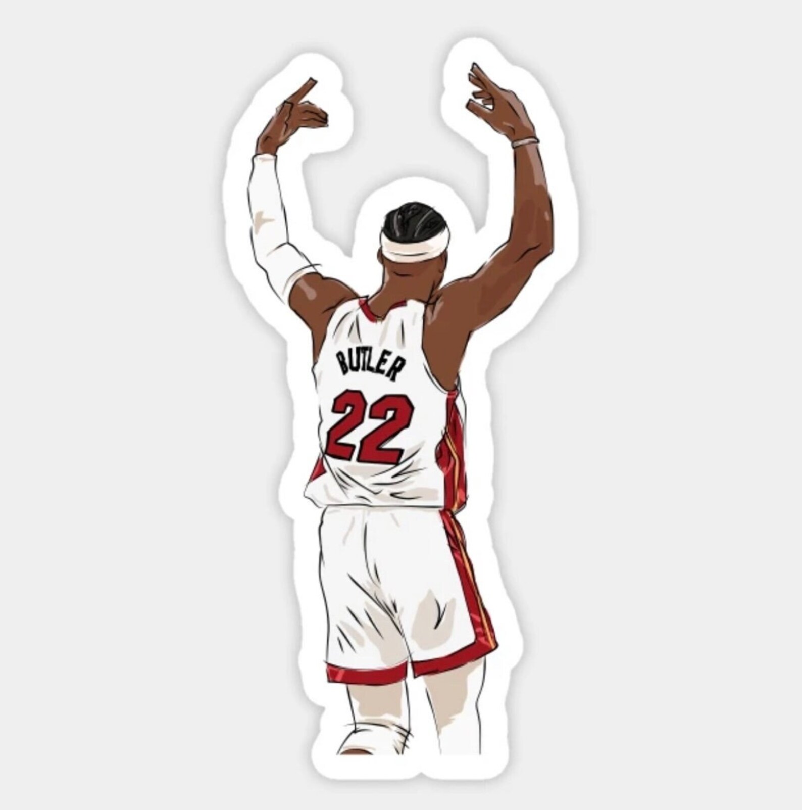 Jimmy Butler Celebration Sketch Glossy Sticker 3 Water - Etsy