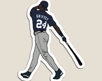 Ken Griffey Jr Swing Glossy Sticker (3”, Water Resistant) Laptop and phone decal