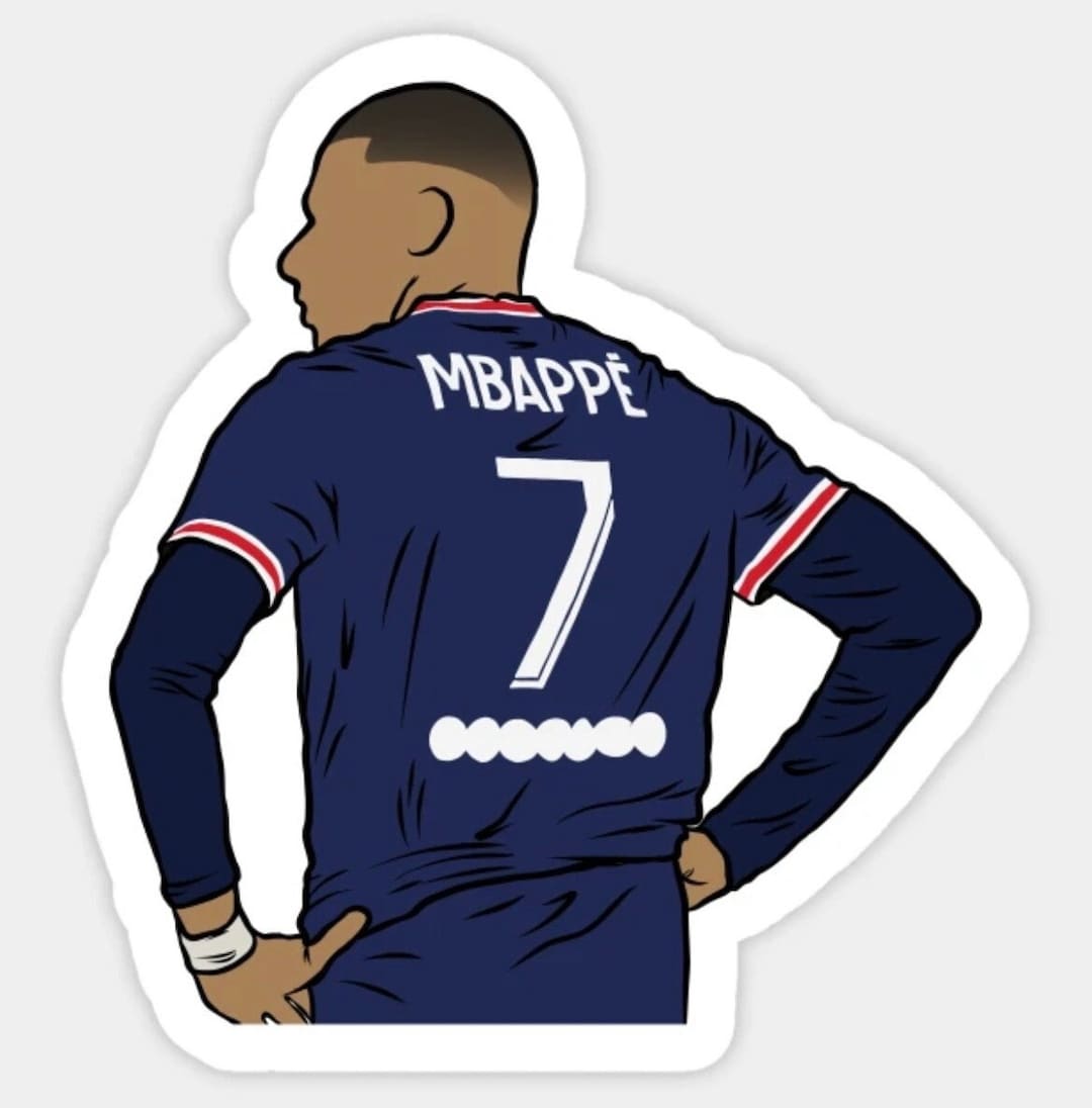 Kylian Mbappe Backto Glossy Sticker 3, Water Resistant Etsy
