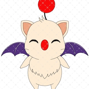 Final Fantasy Moogle (XIV Inspired) - SVG, PNG