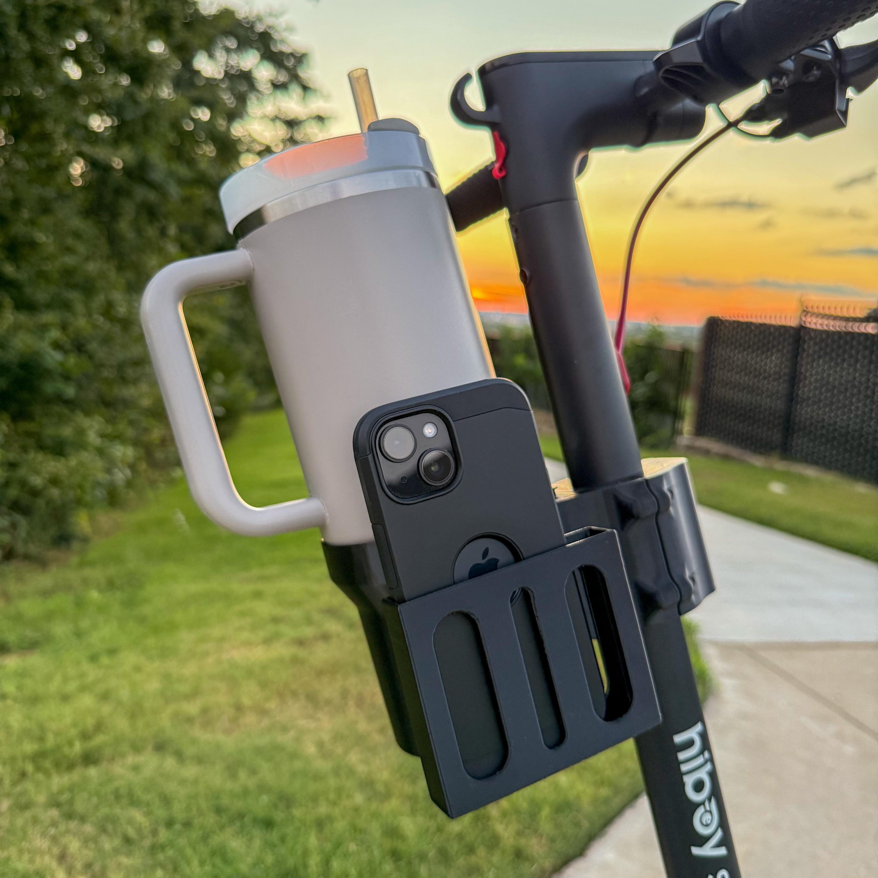 Scooter Cup & Phone Holder | Hiboy S2, Segway Ninebot | AirTag
