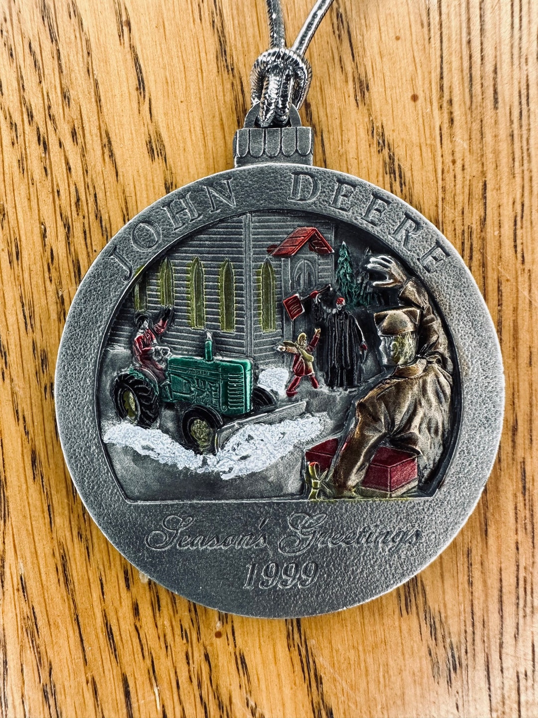 John deere christmas sled ornament