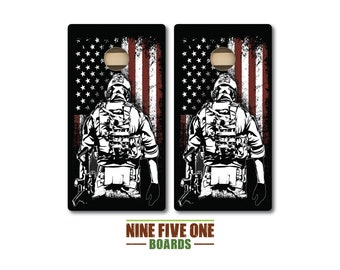 American Soldier Cornhole Board Set