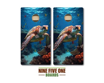 Sea Turtle 2 Cornhole Board Set