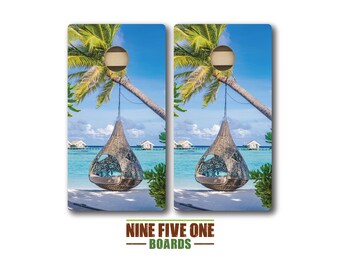 Beach 7 Cornhole Board Set