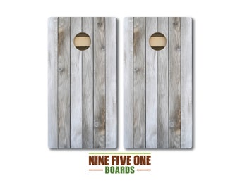 Wood Planks Cornhole Board Set