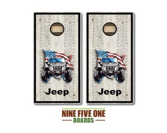 American Flag Off Road Quality Cornhole Board Set