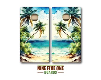 Beach 6 Cornhole Board Set