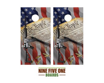We The People Constitution Cornhole Board Vinyl Wrap Cornhole Boards Decals Cornhole Boards Decks Cornhole Board Sticker Cornhole Board Skin