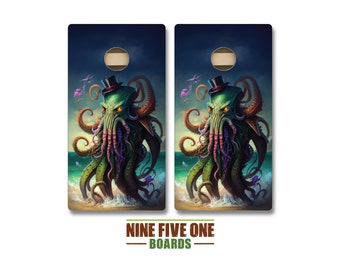 Gentleman Octopus Cornhole Board Set