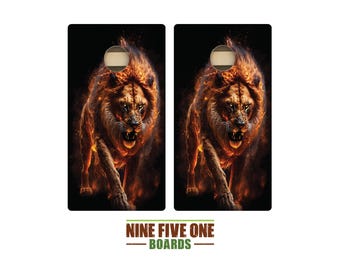 Lion Cornhole Board Set