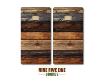 Wood Planks 2 Cornhole Board Set