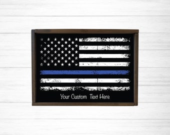 Personalized First Responder/Military Flag Signs