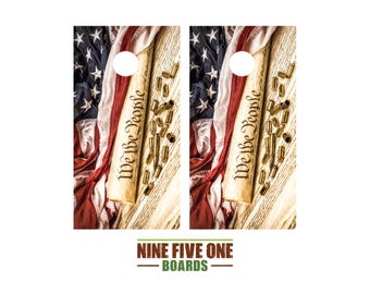 We The People Photo Cornhole Board Vinyl Wrap Cornhole Boards Decals Cornhole Boards Decks Cornhole Board Sticker Cornhole Board Skin
