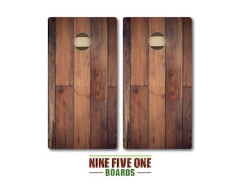 Medium Wood Planks 2 Cornhole Board Set