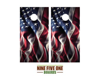 American Flag Photo 2 Cornhole Board Vinyl Wrap Cornhole Boards Decals Cornhole Boards Decks Cornhole Board Sticker Cornhole Board Skin