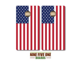 American Flag Quality Cornhole Board Set