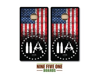 1776 2A Quality Cornhole Board Set