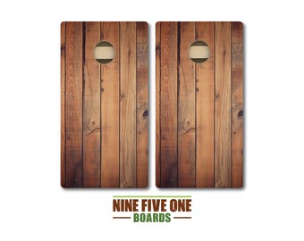 Medium Wood Planks Cornhole Board Set