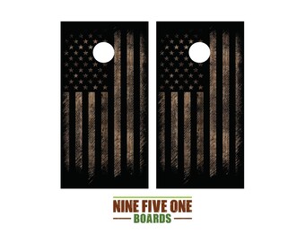 Rustic American Flag Cornhole Board Vinyl Wrap Cornhole Boards Decals Cornhole Boards Decks Cornhole Board Sticker Cornhole Board Skin