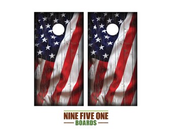 Vertical Wood Flag Cornhole Board Vinyl Wrap Cornhole Boards Decals Cornhole Boards Decks Cornhole Board Sticker Cornhole Board Skin