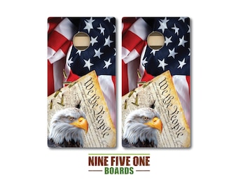 Eagle Flag Constitution Cornhole Board Set