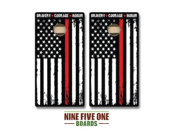 Thin Red Line HBC Cornhole Board Set