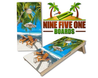 Beach Chairs Cornhole Board Set with 8 Throwing Bags and FREE SHIPPING