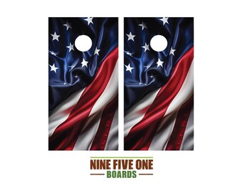 American Flag Photo Cornhole Board Vinyl Wrap Cornhole Boards Decals Cornhole Boards Decks Cornhole Board Sticker Cornhole Board Skin