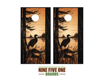 Duck Pond Photo Cornhole Board Vinyl Wrap Cornhole Boards Decals Cornhole Boards Decks Cornhole Board Sticker Cornhole Board Skin