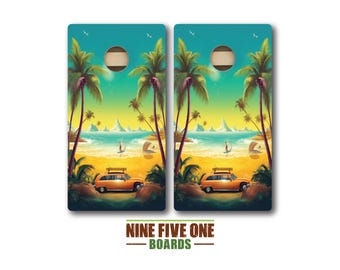 Beach 8 Cornhole Board Set