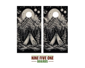 Camping Cornhole Board Vinyl Wrap Cornhole Boards Decals Cornhole Boards Decks Cornhole Board Sticker Cornhole Board Skin