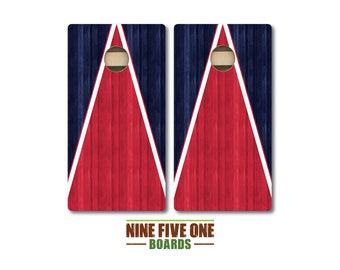 Red, White, Blue Cornhole Board Set