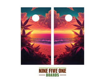 Beach 13 Cornhole Board Vinyl Wrap Cornhole Boards Decals Cornhole Boards Decks Cornhole Board Sticker Cornhole Board Skin