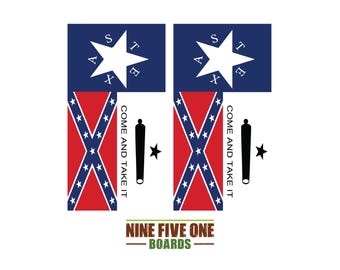 Texas Flag Come and Get it Cornhole Board Vinyl Wrap Cornhole Boards Decals Cornhole Boards Decks Cornhole Board Sticker Cornhole Board Skin