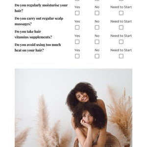 Lista de verificação e planejamento de cuidados com cabelos naturais para mulheres negras (PDF digital) imagem 7