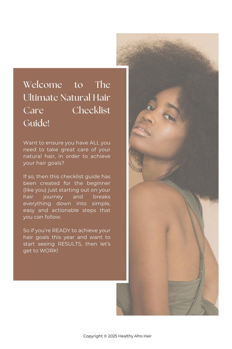 Lista de verificação e planejamento de cuidados com cabelos naturais para mulheres negras (PDF digital) imagem 4