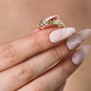 Handwrite Name Ring Personalized Ring image 2