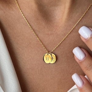 14K Gold Plated Paw & Initial Necklace: Custom Pet Jewelry