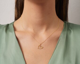 Open Heart Necklace -