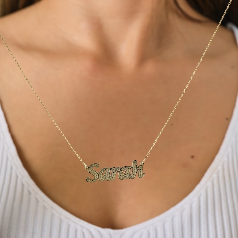 Quality Personalized Name Necklace Monogram Necklace Birthday Gifts Christmas Gifs Valentine's Day Gift for Girlfriend image 1