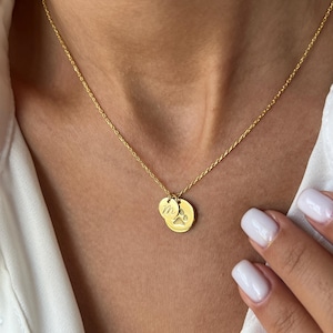 14K Gold Paw & Initial Necklace: Personalized Pet Jewelry