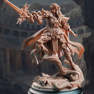 Elven Fighter - Celathyn - 32mm Scale Miniature - TTRPG Minis - DM Stash - 5e compatible - 3D Printed - Resin - Fantasy Figures