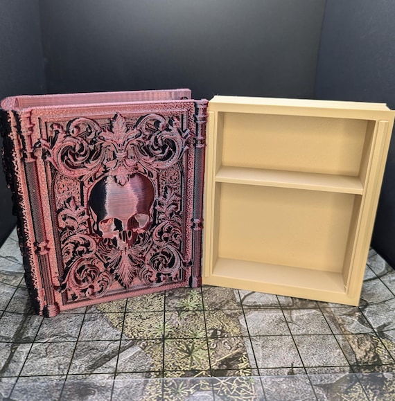 Necromancer Tome Dice Tray -  D&D Gift and Gaming Accessory - 3D Printed PLA - Design by FatesEnd - Miniature Storage and Rolling Tray