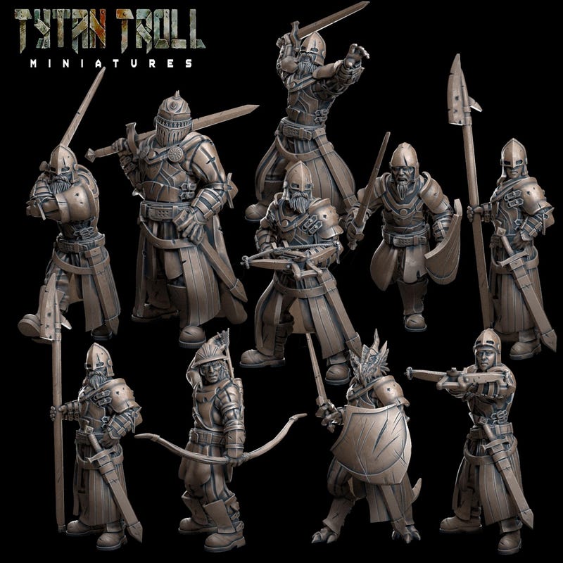 D&d Guard Miniatures - Etsy