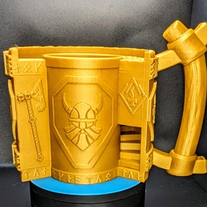 Dwarven Themed Dice Tower + Can Holder - Sip & Roller Designed by CurationsByKira - 3D Printed with PLA