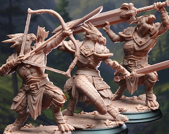 Green Kobolds of Midorius - 32mm Scale Miniature - TTRPG Minis - DM Stash - DnD Miniatures - 3D Printed - Resin - 75mm Scale available