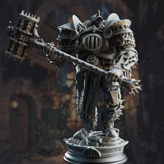 Warforged Knight - 32mm and 75mm Scale Miniature - TTRPG Minis